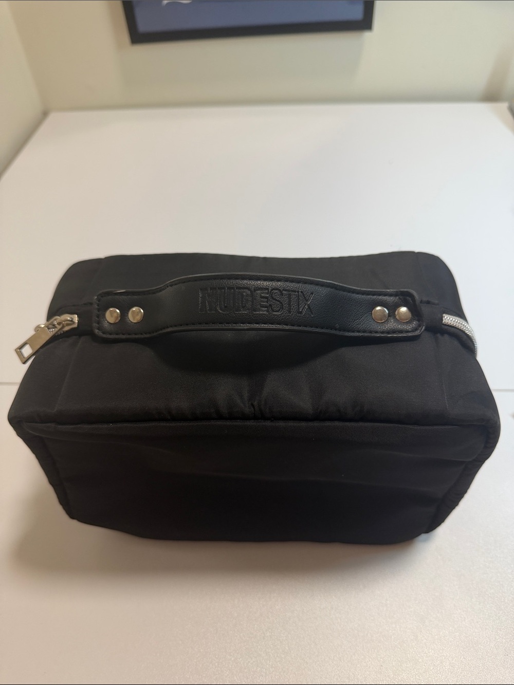 NUDESTIX Women’s Black Toiletry Hanging Kit with Clear TSA Zipper Bag